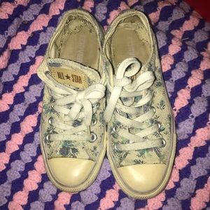 Blue Floral Converse